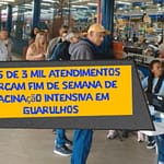 Mais de 3 mil atendimentos marcam fim de semana de vacinação intensiva em Guarulhos